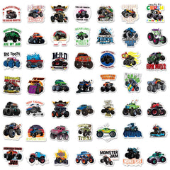 DULEFUN monster truck stickers for skateboard: strong adhesion on curved surfaces.