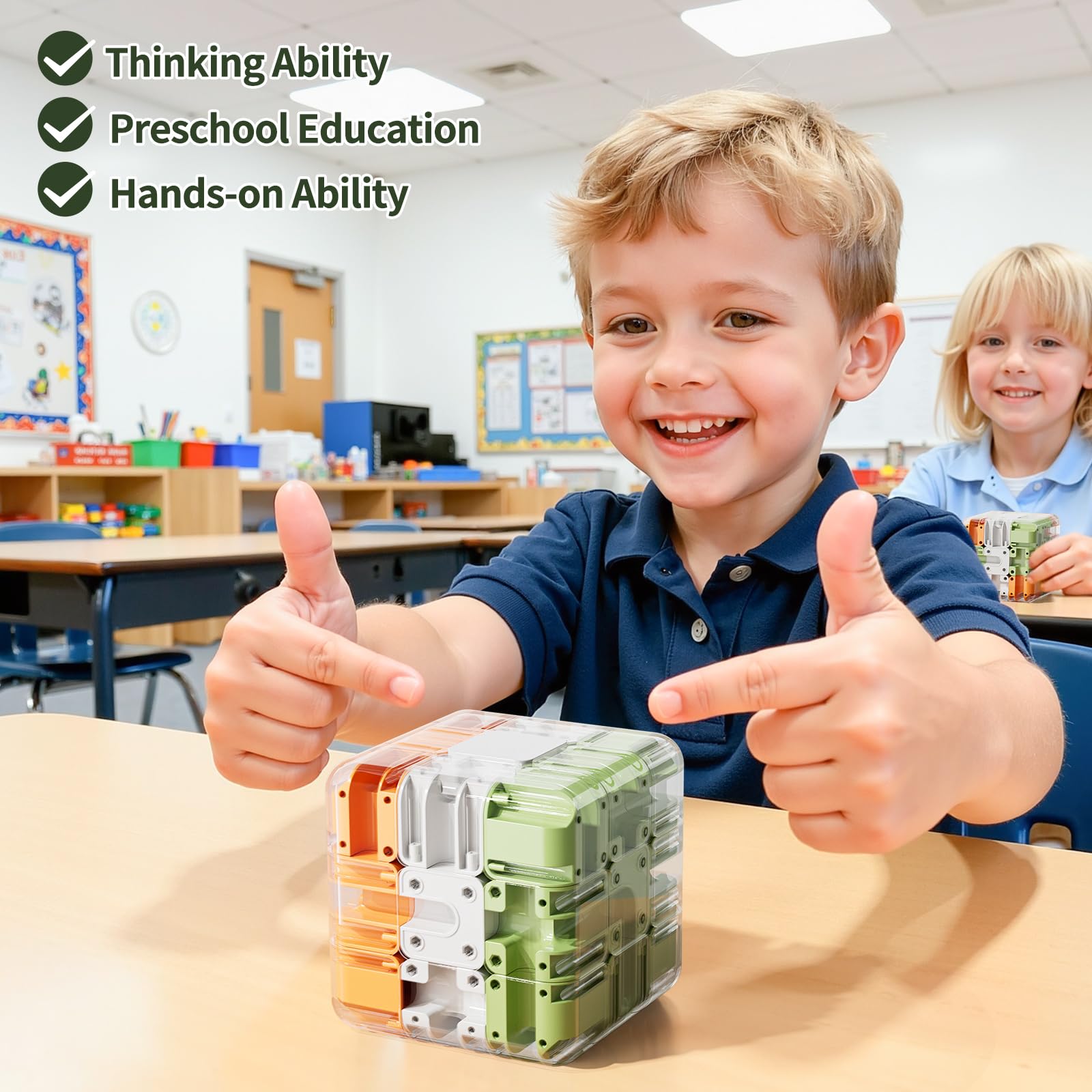 DULONIME 3D cube puzzle compact size ideal for desk or lap play
