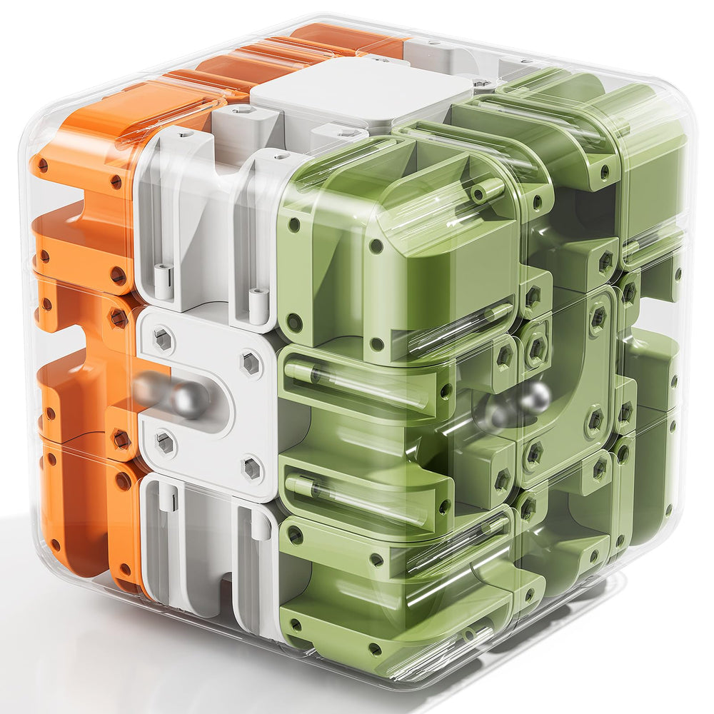 DULONIME 3D cube puzzle front view with bright color faces for spatial play