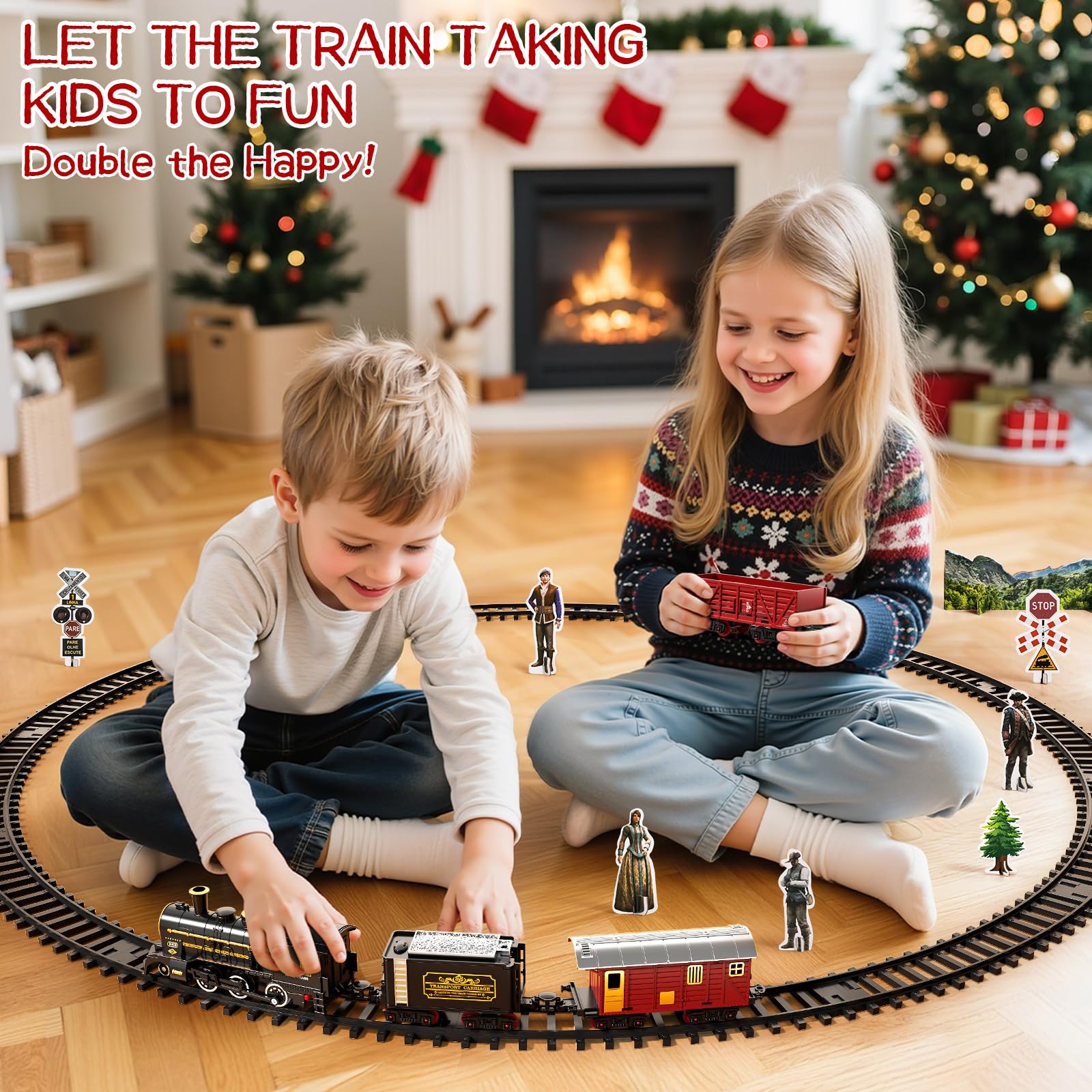 DULONIME passenger car on track enhances storytelling and social play.