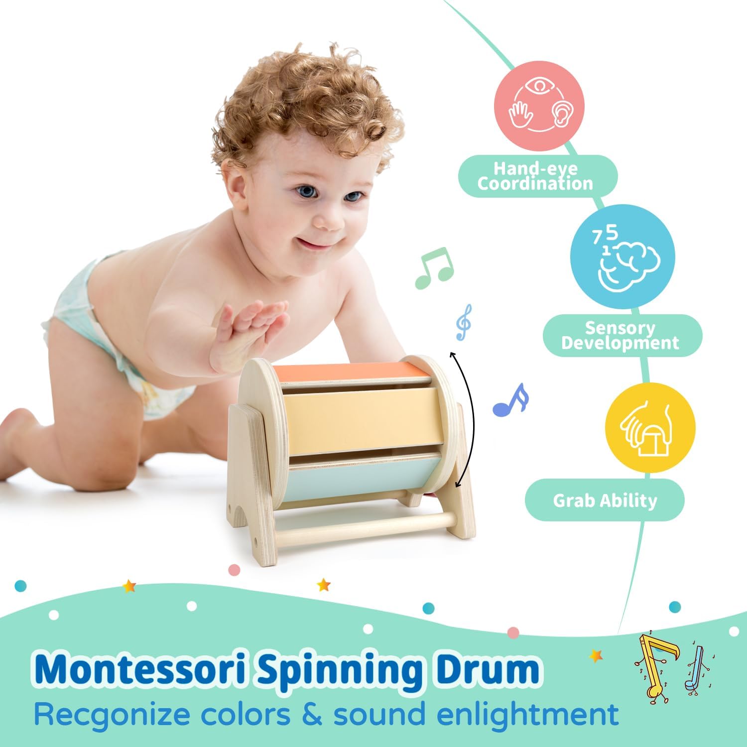 Dulsaera Rain Sound Tube offers gentle rainfall-like ambience for quiet play.