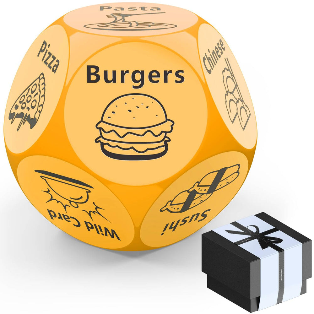 Dumsud date night dice rolling action for spontaneous meal ideas