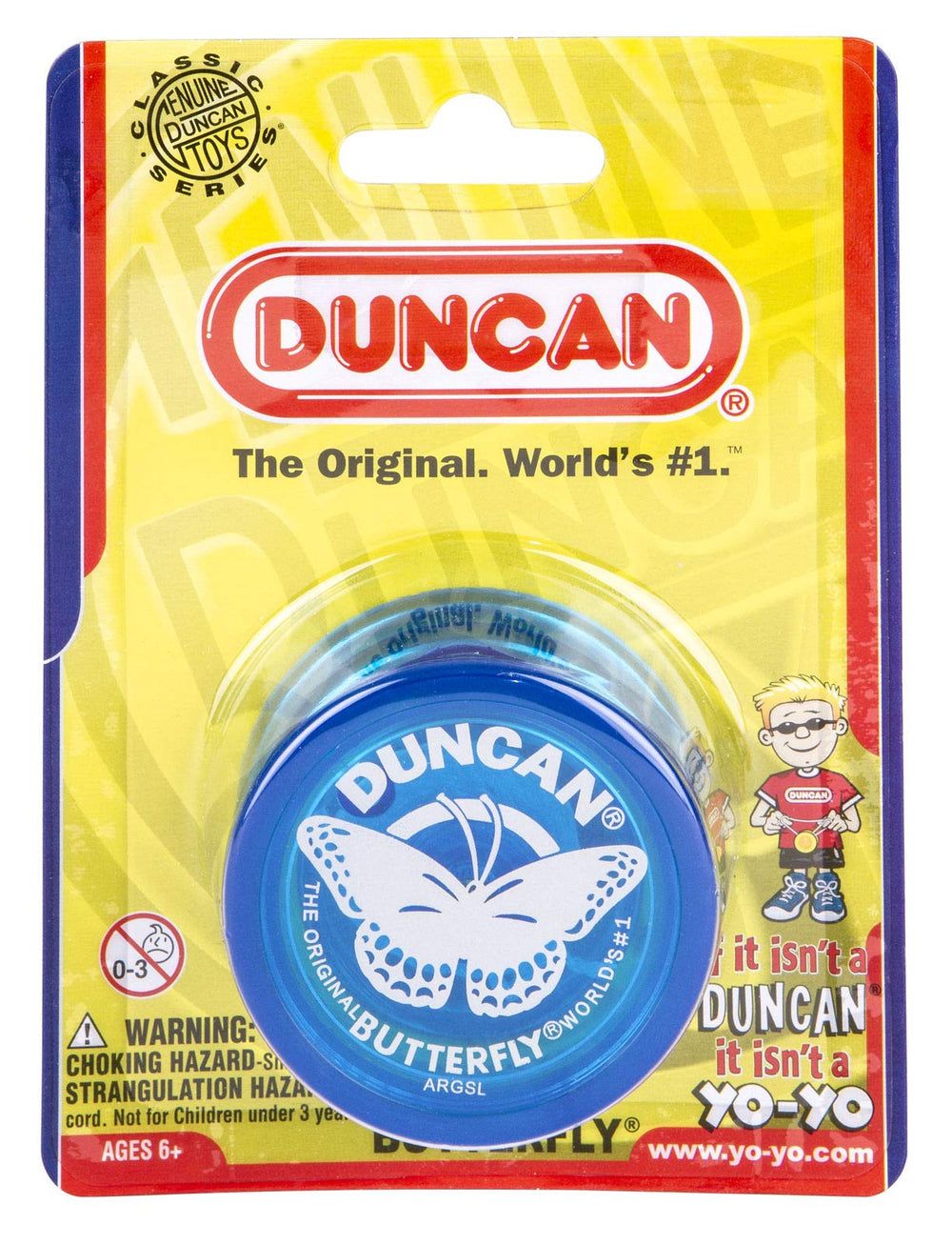 Duncan Butterfly Yo-Yo wide design highlights easier string landings for beginners.