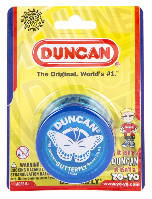 Duncan Butterfly Yo-Yo wide design highlights easier string landings for beginners.
