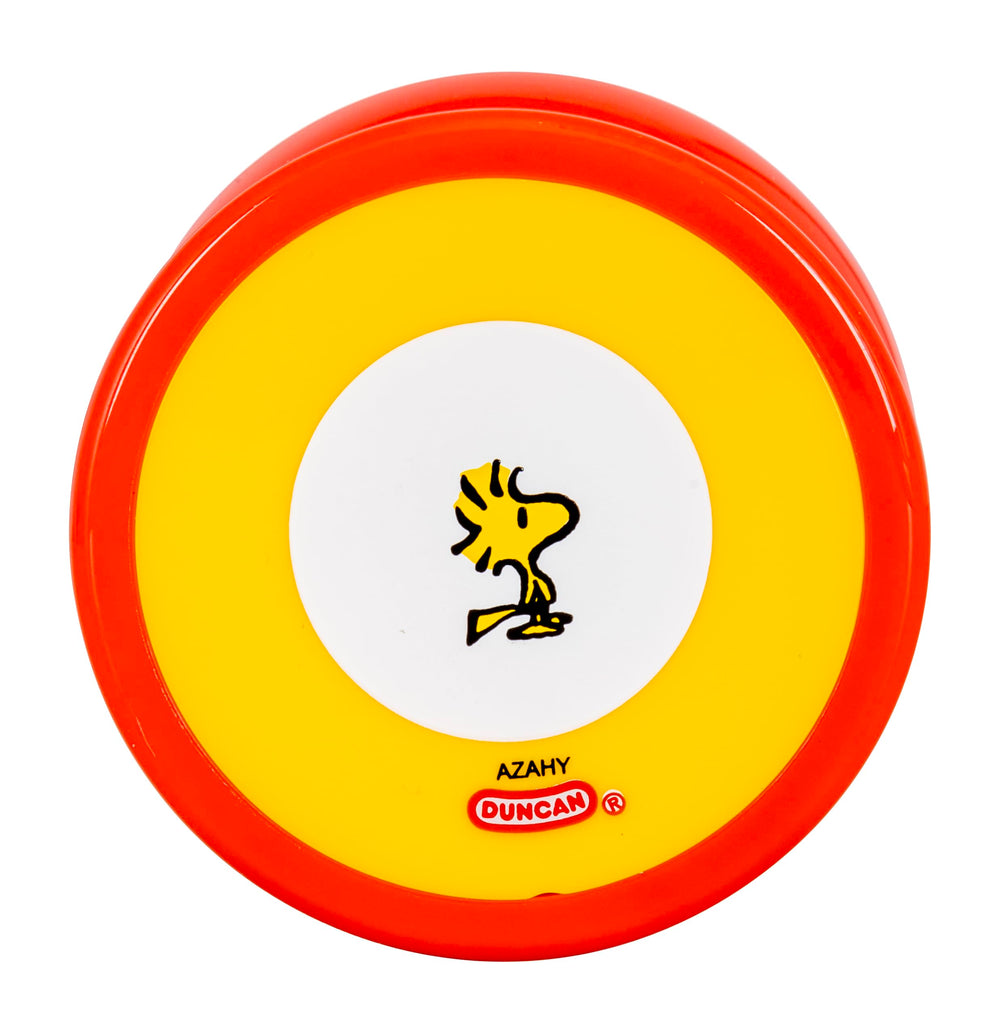 Duncan Butterfly Yo-Yo Woodstock on string for easier landings.