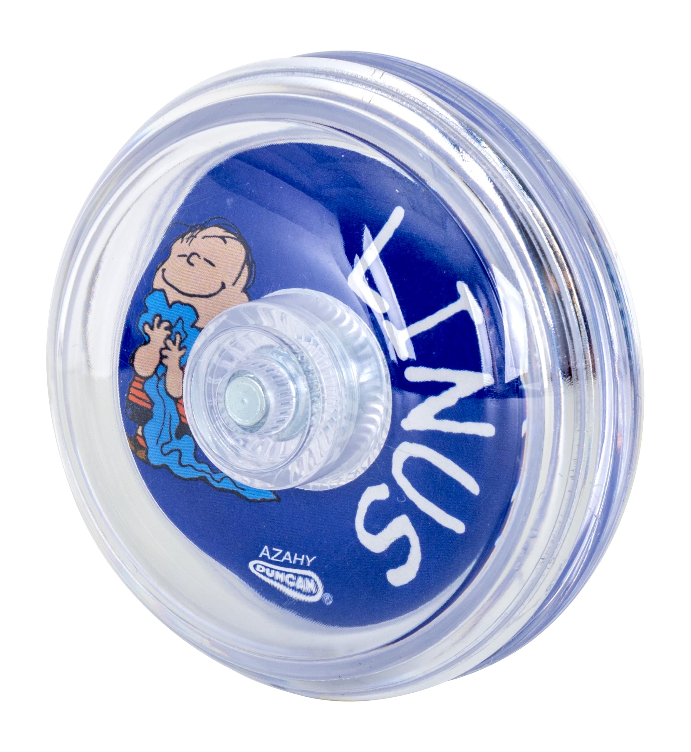 Duncan Imperial Yo-Yo Linus side shot highlights narrow string gap for looping tricks.