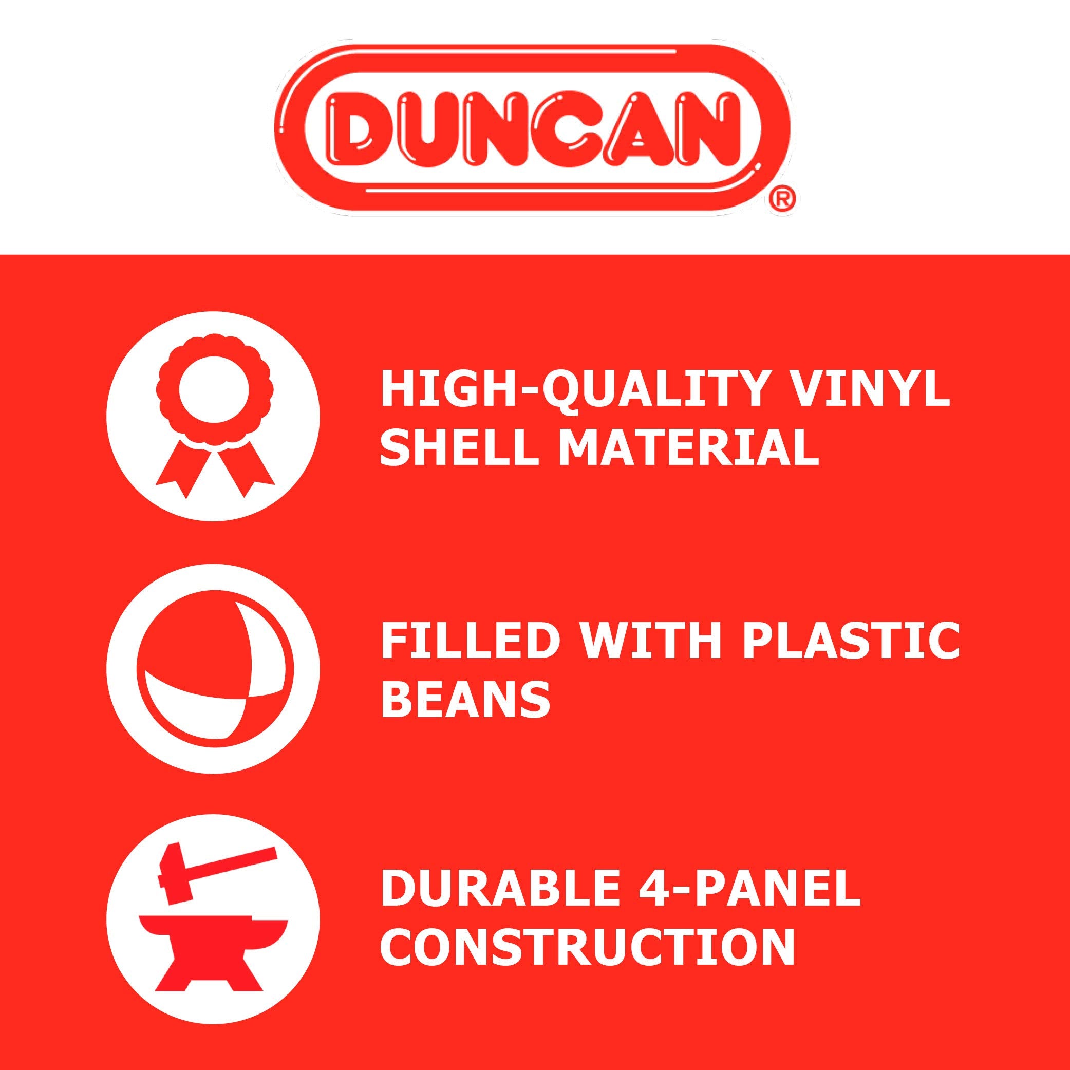 Duncan Juggling Balls no-bounce construction supports smoother tosses during practice.