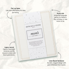 DUNCAN & STONE PAPER CO. gold embossed spine adds refined detail to the memoir journal