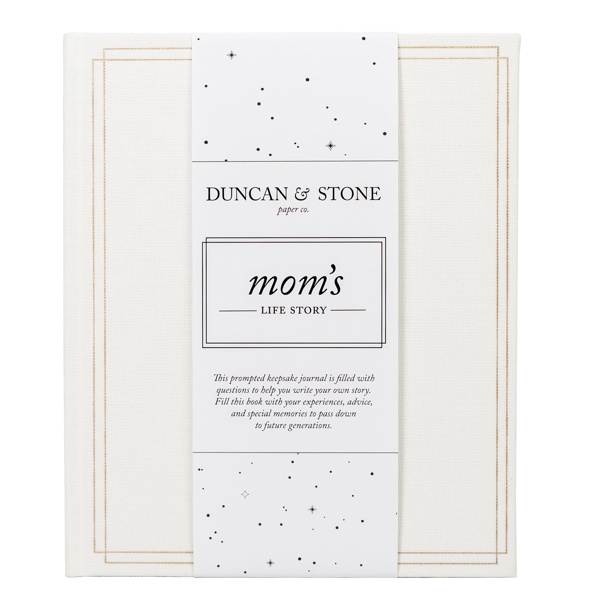 DUNCAN & STONE PAPER CO. ivory journal cover with linen bound finish for keepsakes