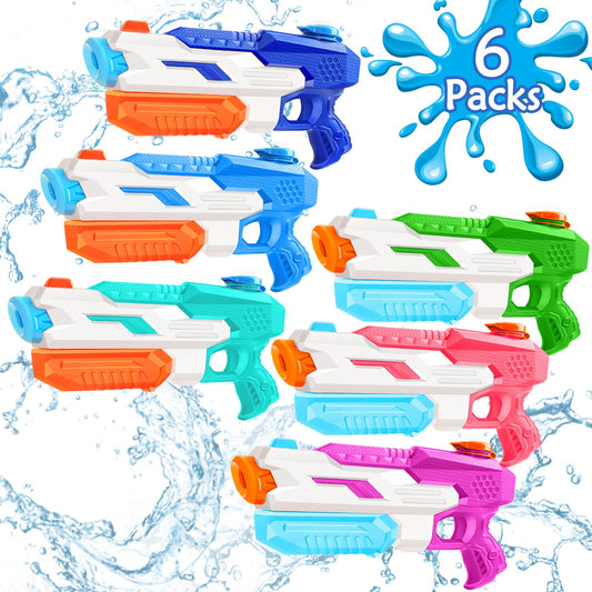 DUNEMEI 600cc water gun pack in bright colors for group pool play.