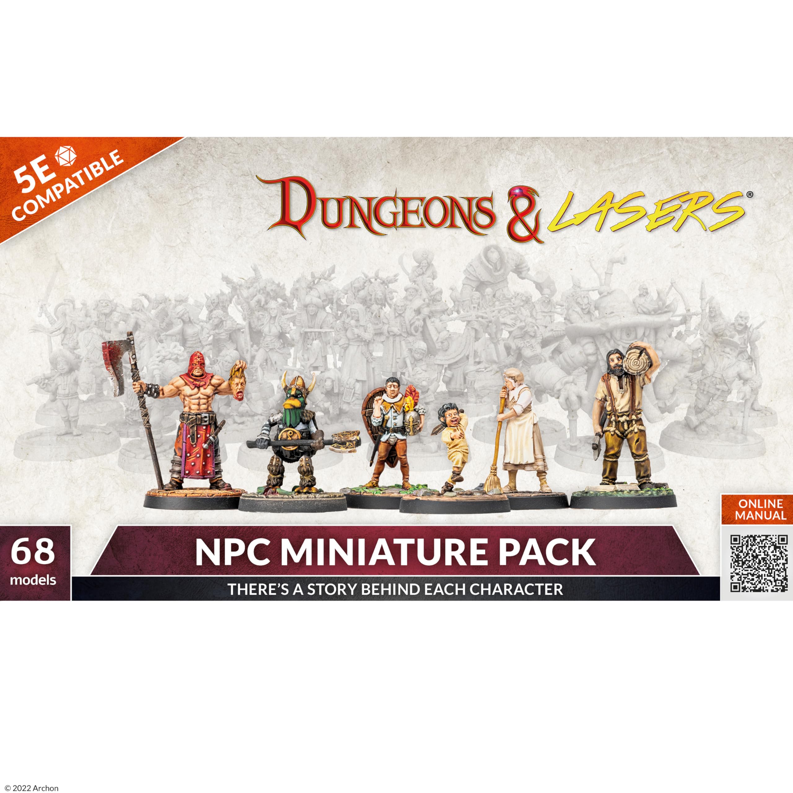 Dungeons and Lasers paint-ready figures encourage color storytelling