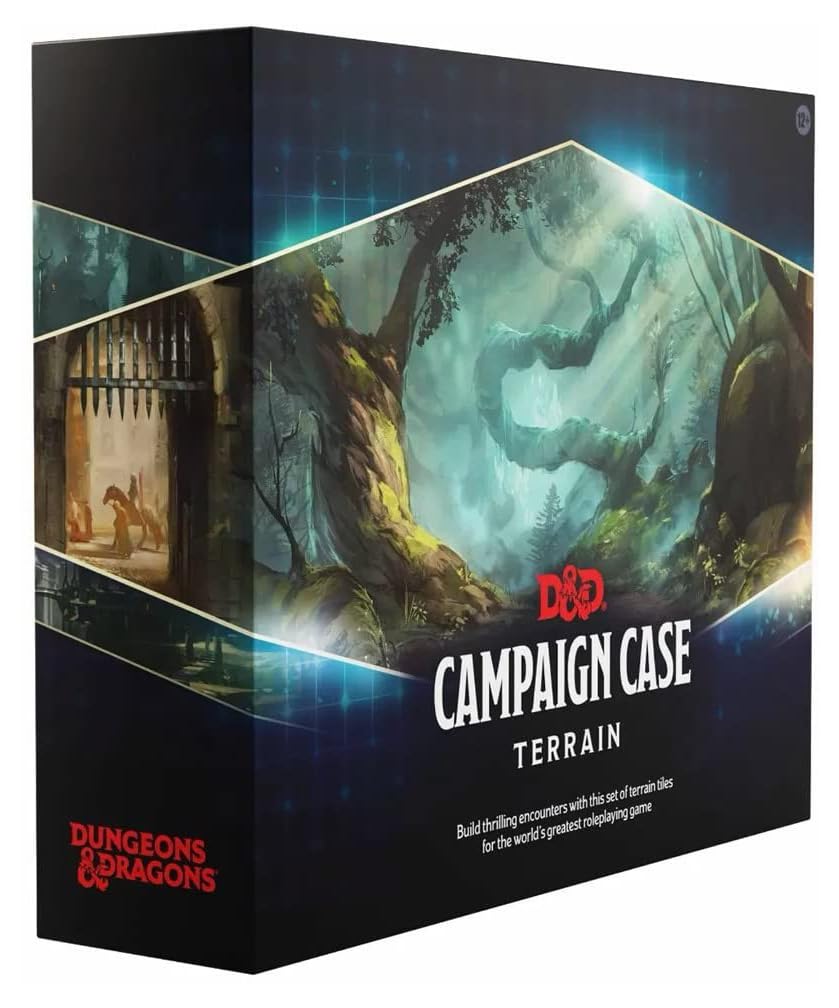 Dungeons & Dragons Campaign Case terrain tiles create immersive, modular dungeon and wilderness encounters.