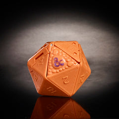 Beholder Dicelings display stand shown for desk or shelf placement.