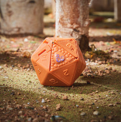 Sculpted textures on Beholder Dicelings highlight glossy finish and detail.