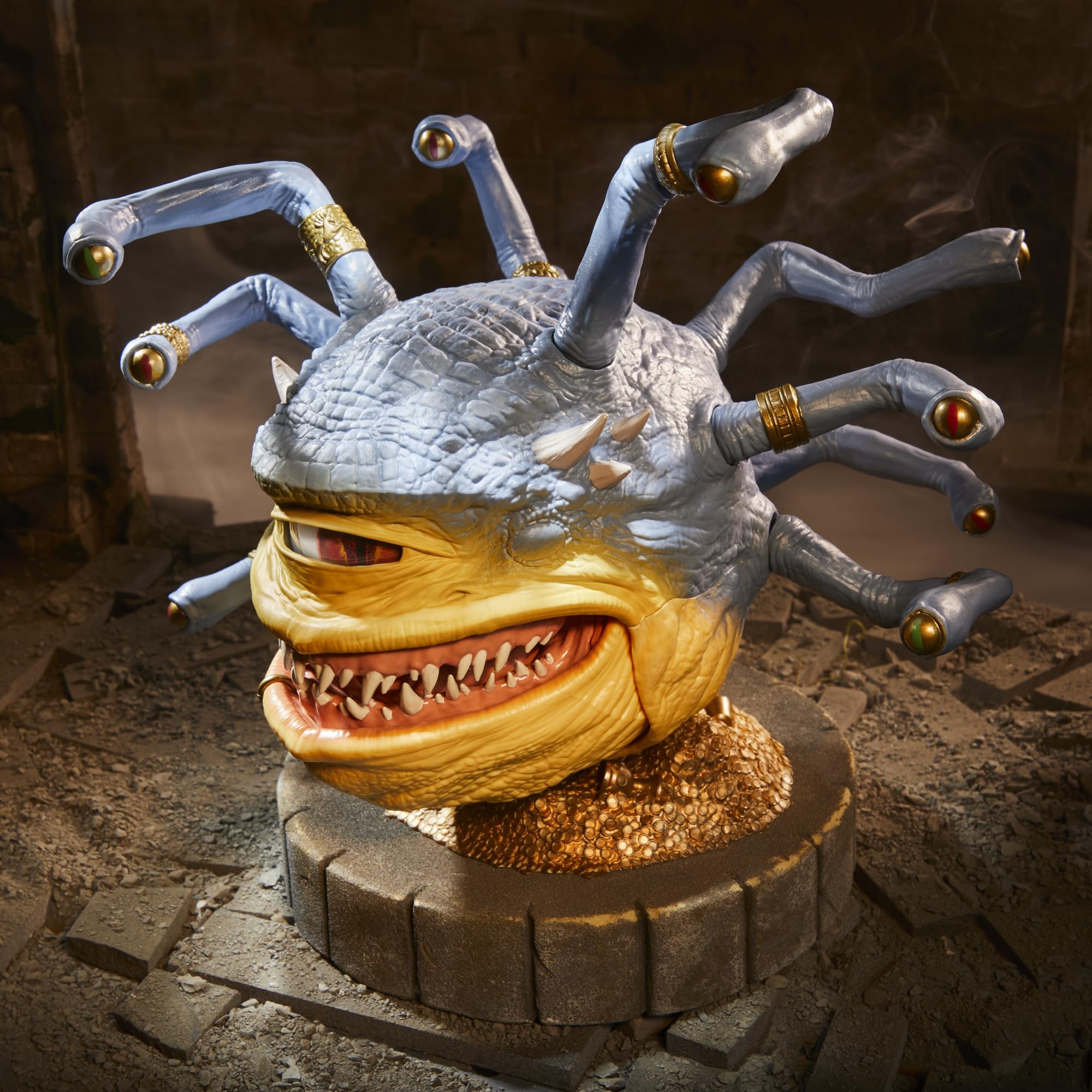 Dungeons & Dragons Xanathar figure fits 6-inch-scale lines for standard action figure displays.