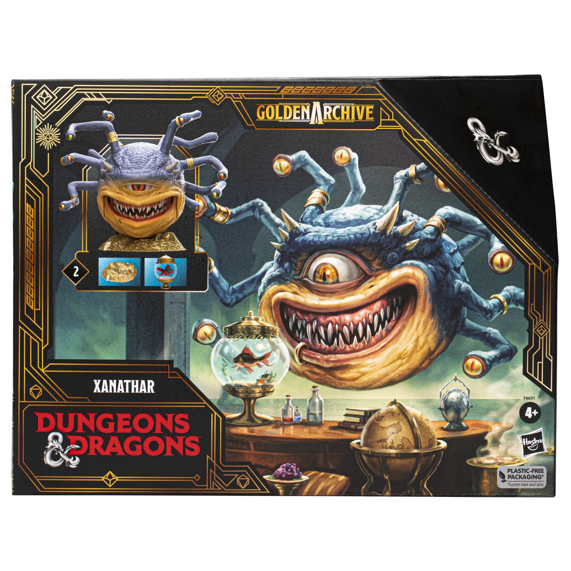 Dungeons & Dragons Xanathar figure includes gold and Sylgar for authentic scene-building.