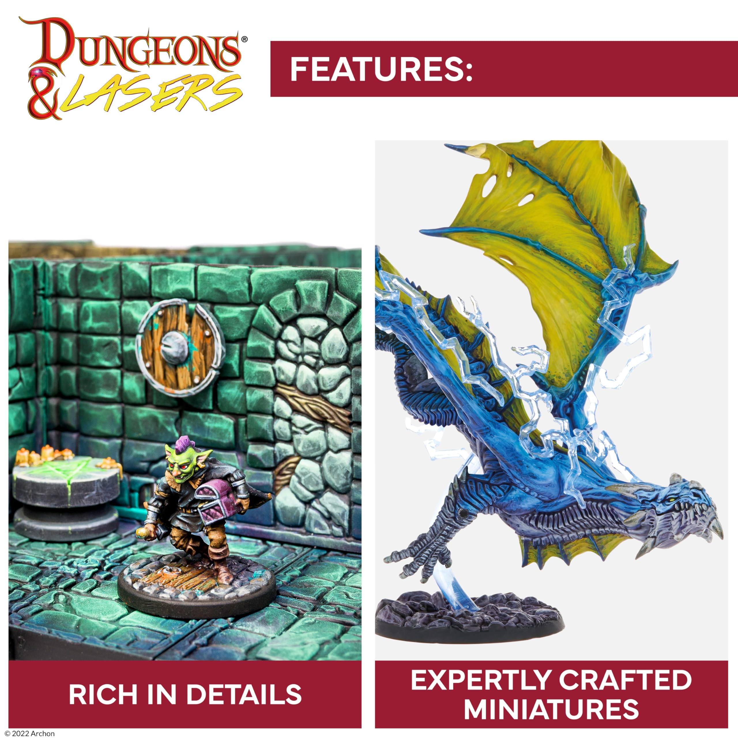 Dungeons & Lasers EU-made HIPS plastic construction and durability