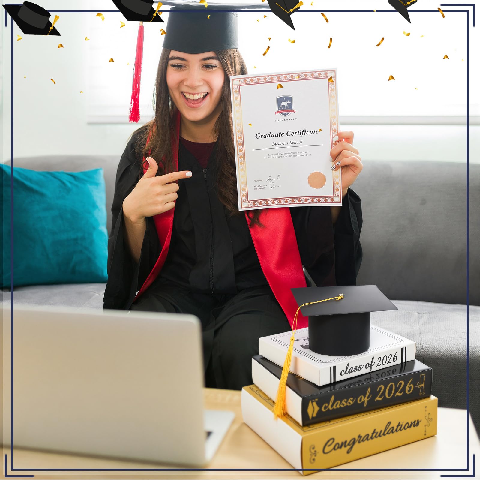 Dunzoom desk and mantel decor adds warm elegance to Class of 2026 celebrations