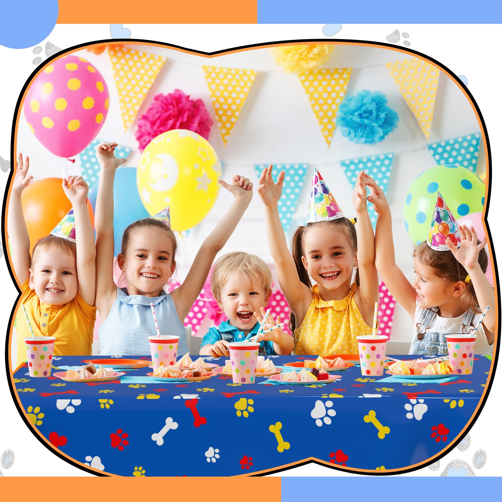 Dunzoom tablecloth spread on table, simple setup for gatherings.