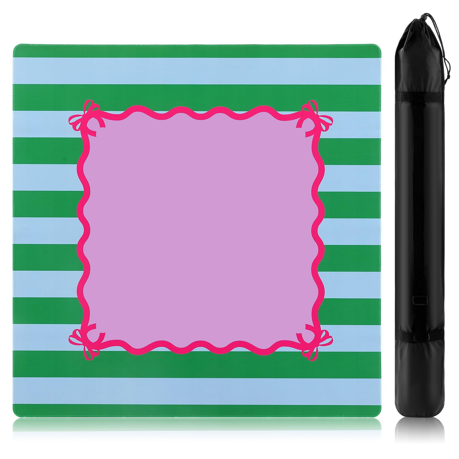 Dunzy mahjong mat 33x33 foldable soft surface protects tabletops during play.