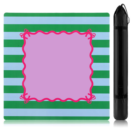 Dunzy mahjong mat 33x33 foldable soft surface protects tabletops during play.
