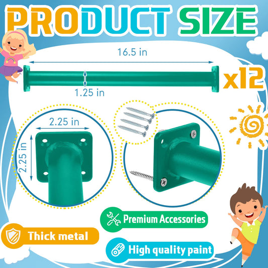 Dunzy screw-hardware-kit for quick, secure installation of monkey bars.
