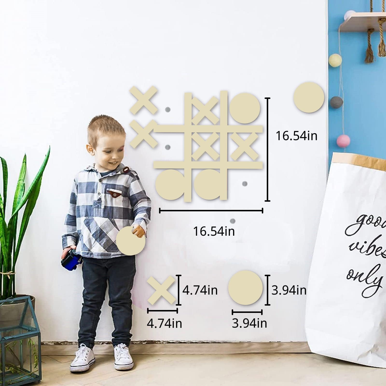 DUOLIYBC wall decor tic-tac-toe game for modern spaces