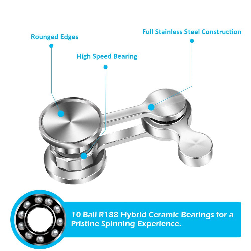 Duomishu stainless-steel construction ensures durable spins.