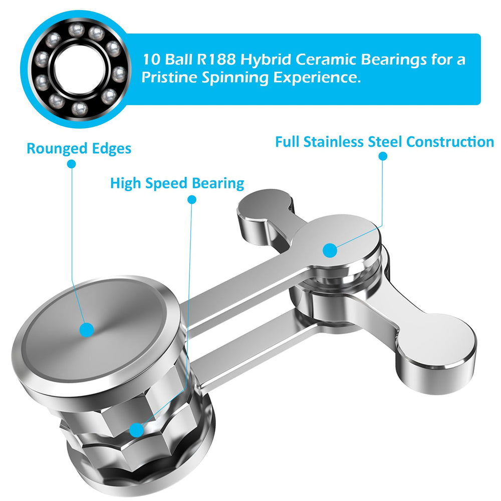 Duomishu fidget spinner stainless steel frame for durable daily use