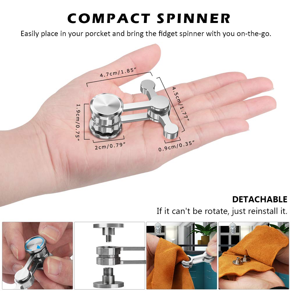 Duomishu portable pocket spinner fits bags for on-the-go focus.