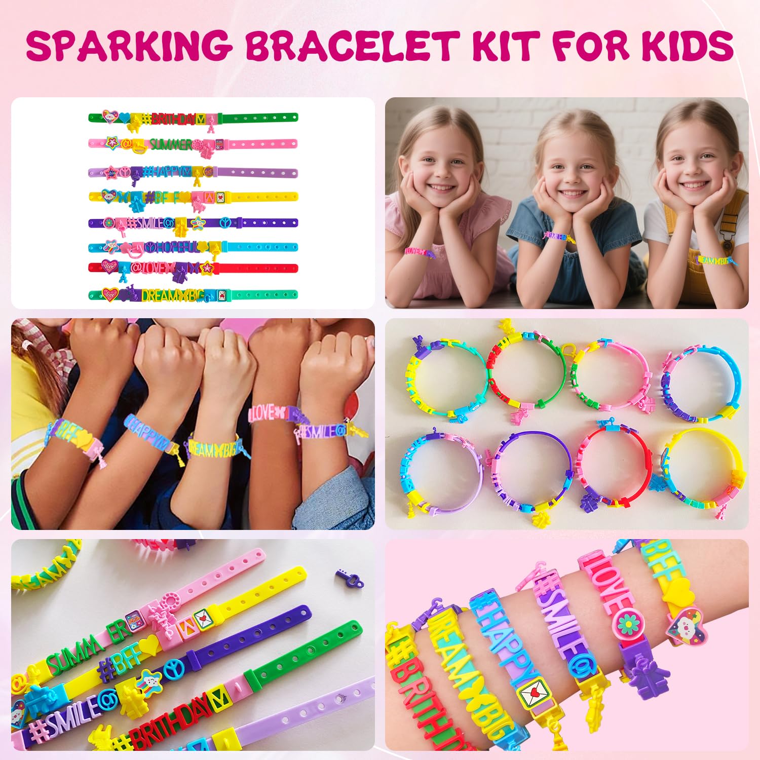 Dupamind alphabet beads array in bright colors to spell names and messages