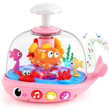 DUPHLAGT baby aquarium toy pink engaging infants with light show