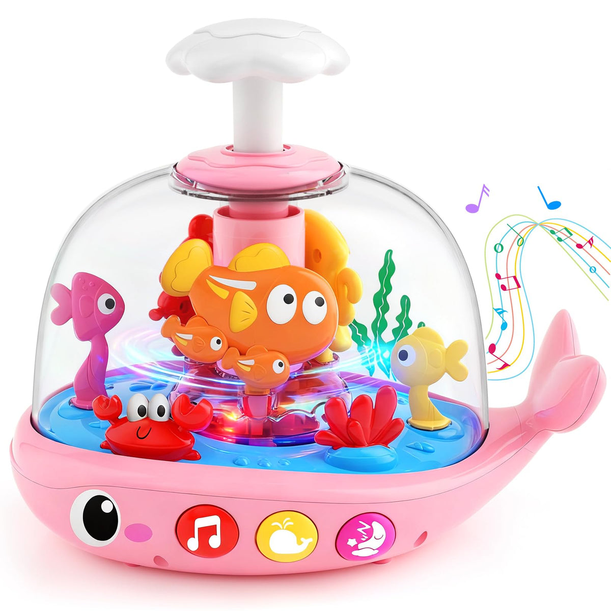 DUPHLAGT baby aquarium toy pink engaging infants with light show