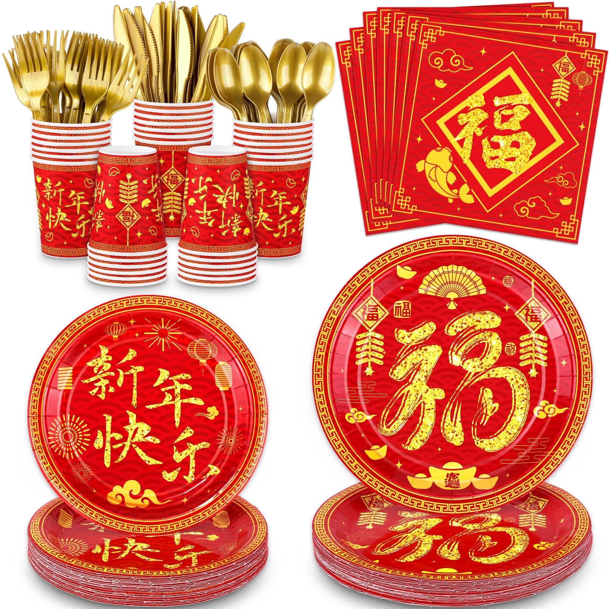 Durony 168-piece tableware set for 24 guests with easy cleanup