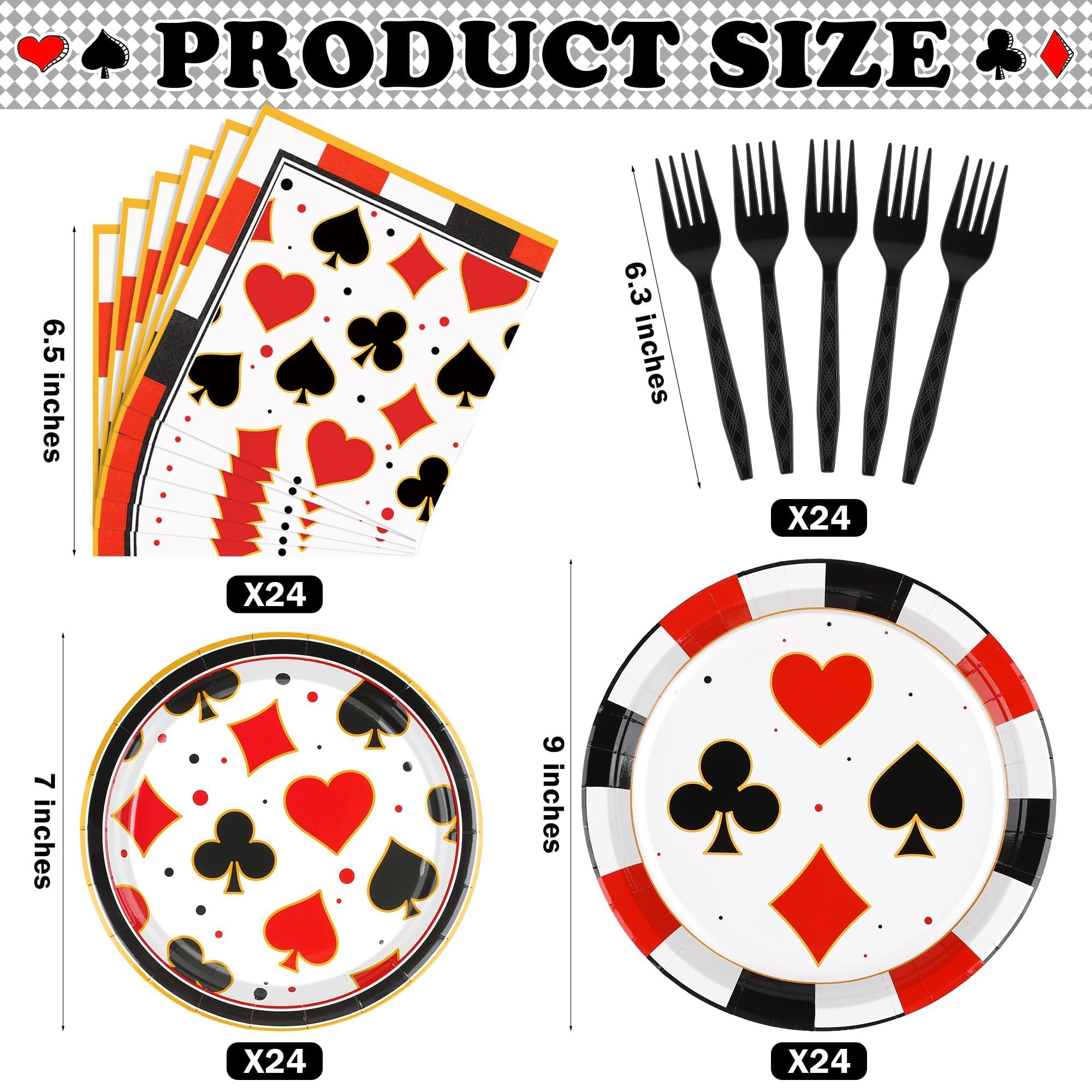 Durony casino theme 7-inch plates offering versatile serving options.