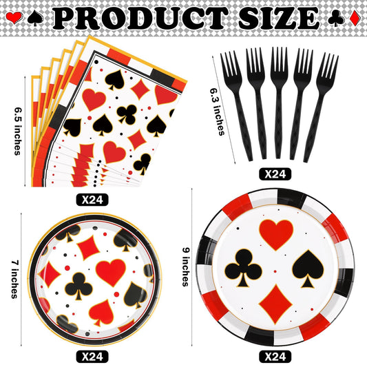Durony casino theme 7-inch plates offering versatile serving options.
