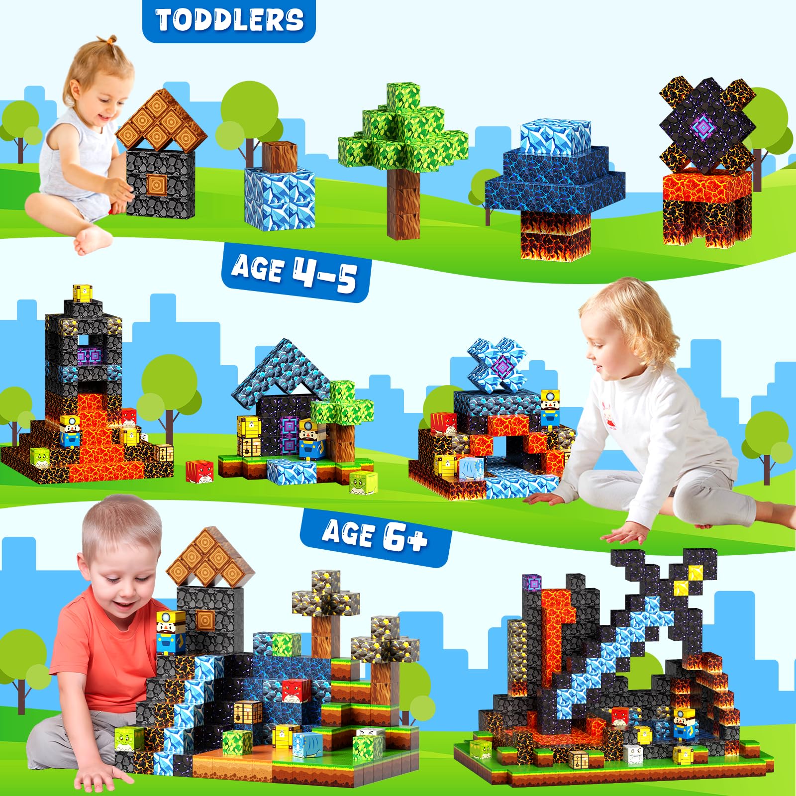 DUSFAN safe ABS blocks with rounded edges for kid-friendly handling