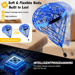 Dusfan webbed-shell safety design protects hands and furniture during flights.