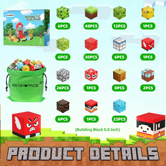 DUSH PACE magnetic tiles connect easily for quick, satisfying builds and hands-on STEM exploration.