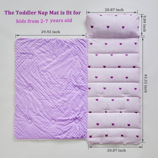 DuShow Nap Mat with removable pillow for cozy preschool rest.