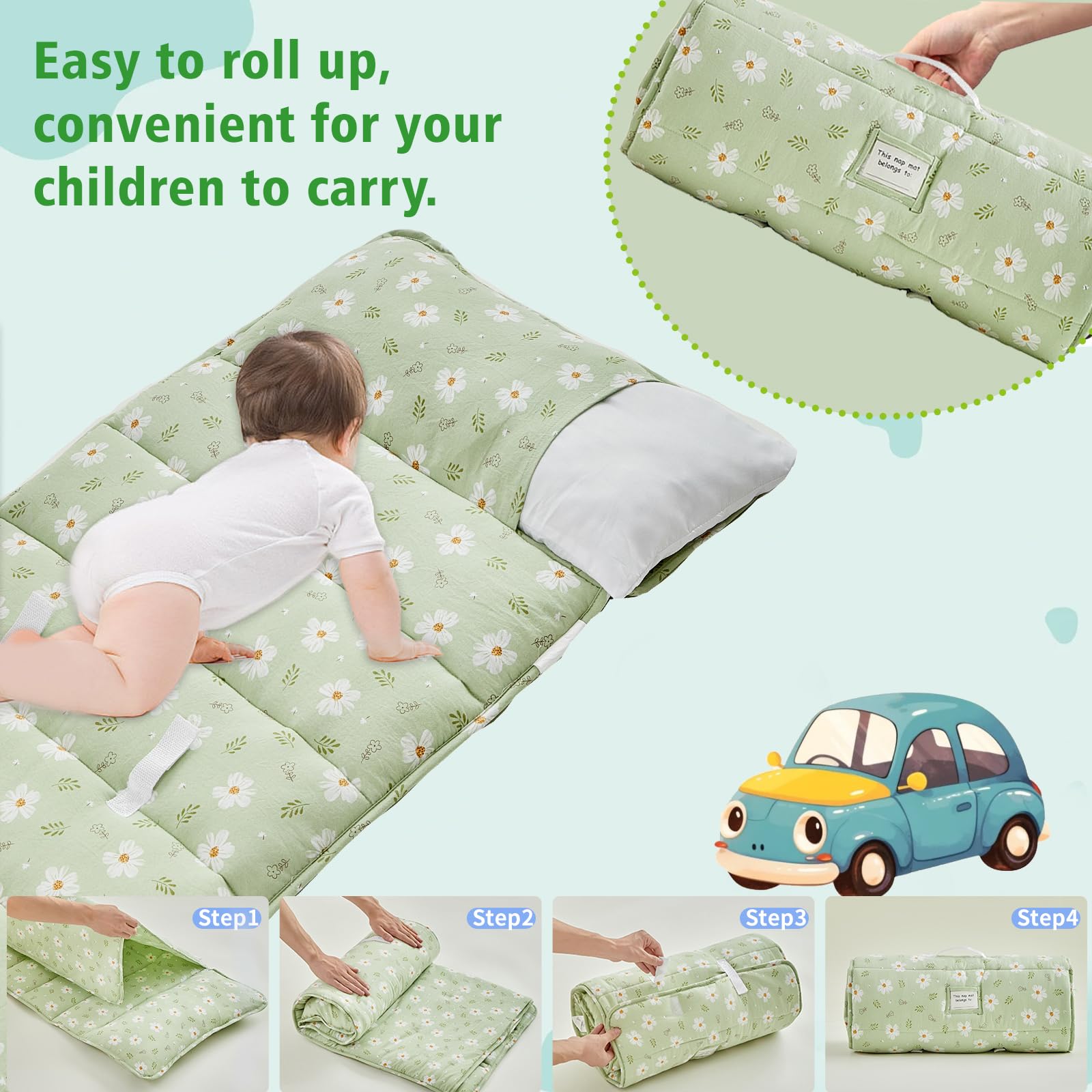 DuShow nap mat blanket 43x30 inches for cozy preschool rests