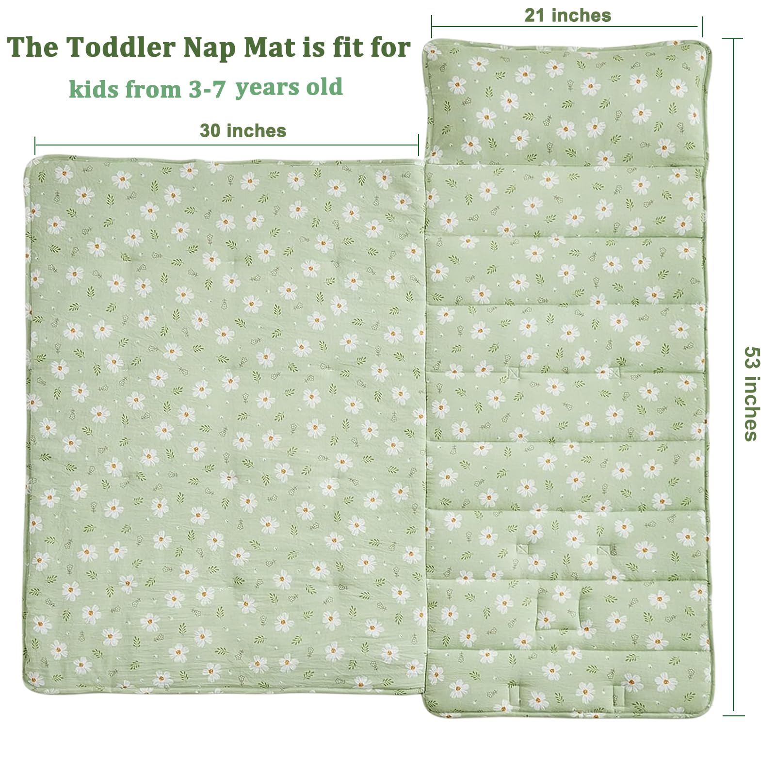DuShow nap mat with removable pillow for quick washing and comfy rest