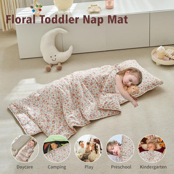 DuShow nap mat name card visible for quick kid identification at daycare.