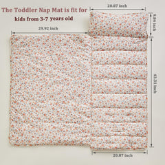 DuShow nap mat with pillow and blanket for cozy preschool rest.