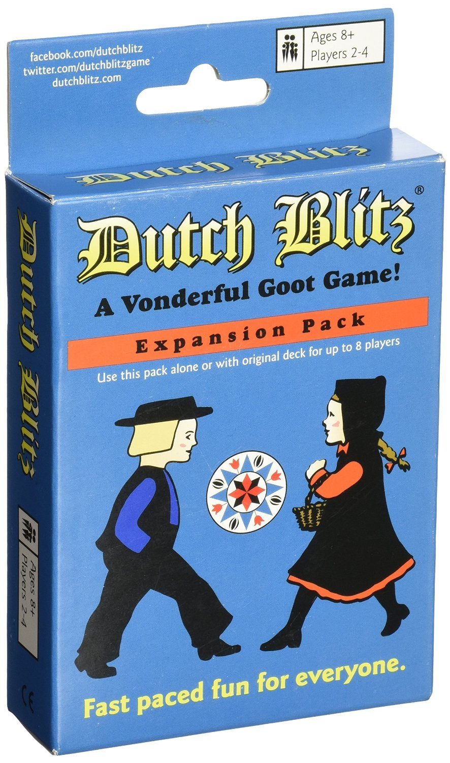 Dutch Blitz Blue Expansion card deck with four new colors for faster rounds.