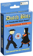 Dutch Blitz Blue Expansion card deck with four new colors for faster rounds.