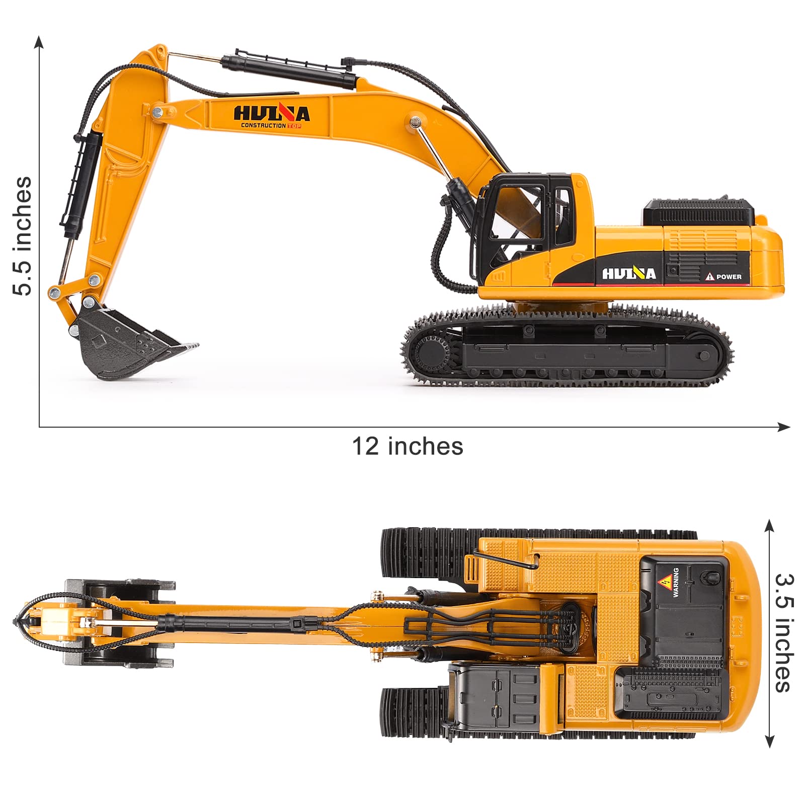 Duturpo excavator toy rubber tracks roll smoothly for real-world feel