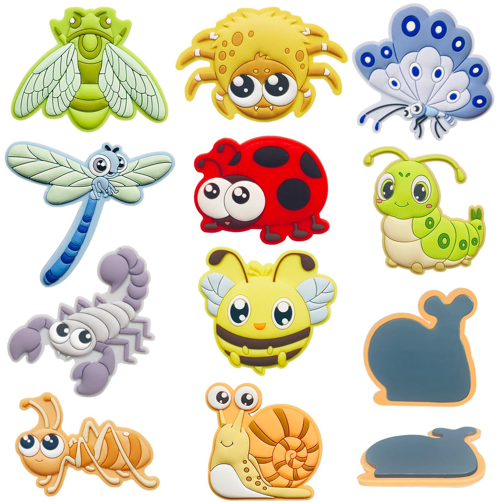 DUUMI Toddler Fridge Magnets Dragonfly: vivid 3D design supports early animal recognition.
