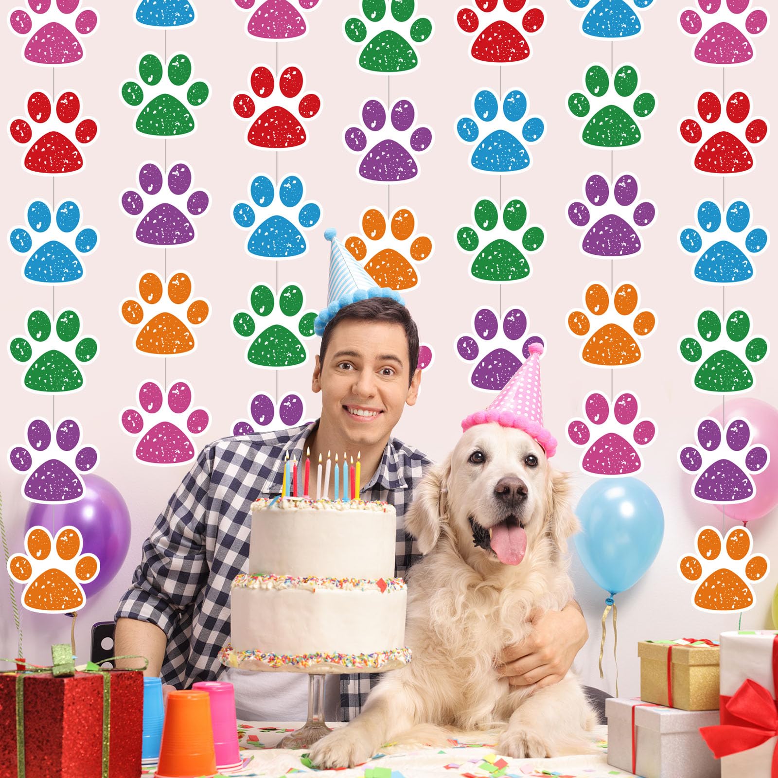 Duraaamo birthday paw-decor banner enhances party atmosphere with minimal setup.