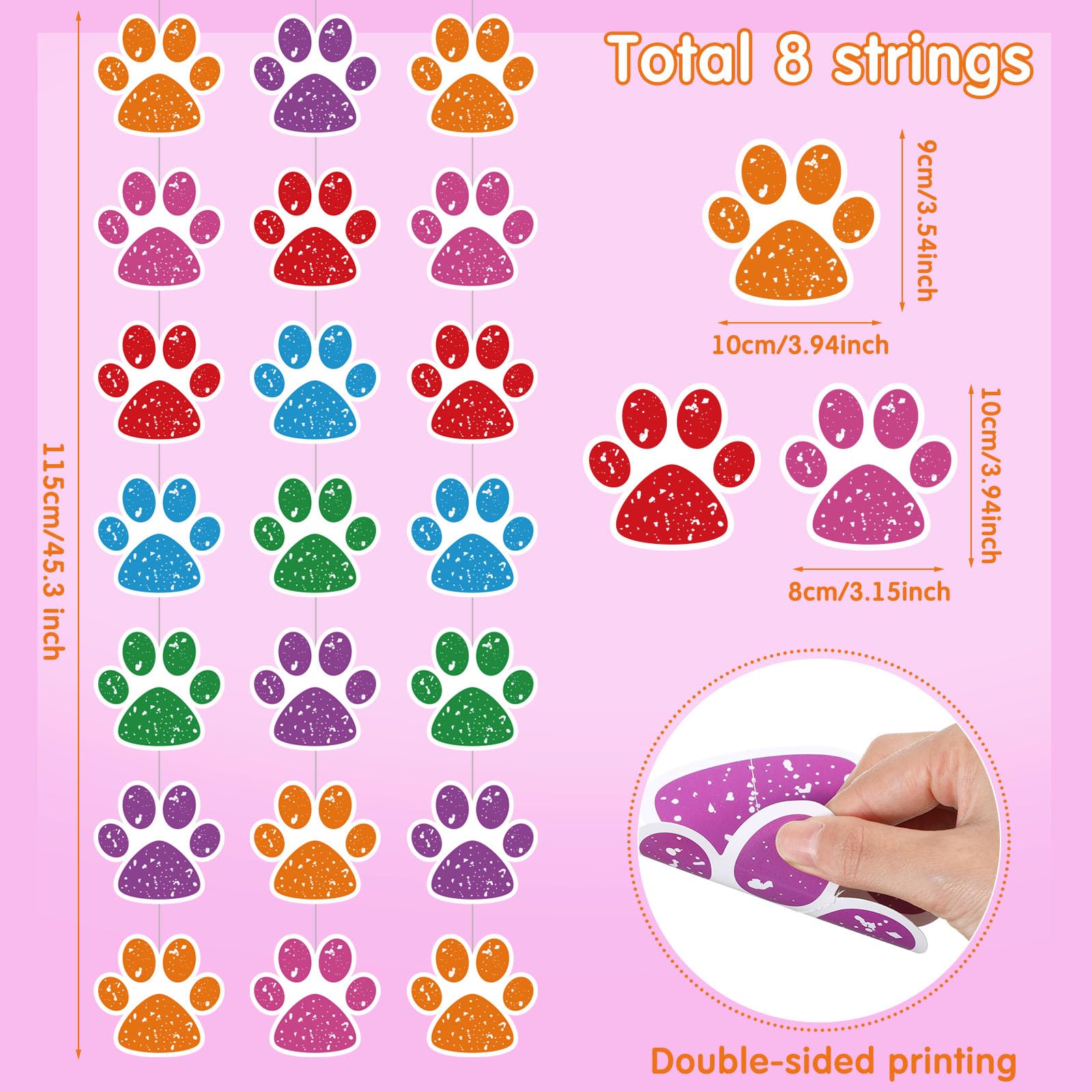 Duraaamo dog-themed party decor with paw prints adds charming ambiance.